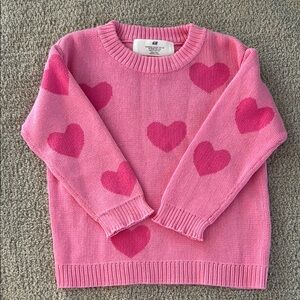 H&M Pink Heart Sweater